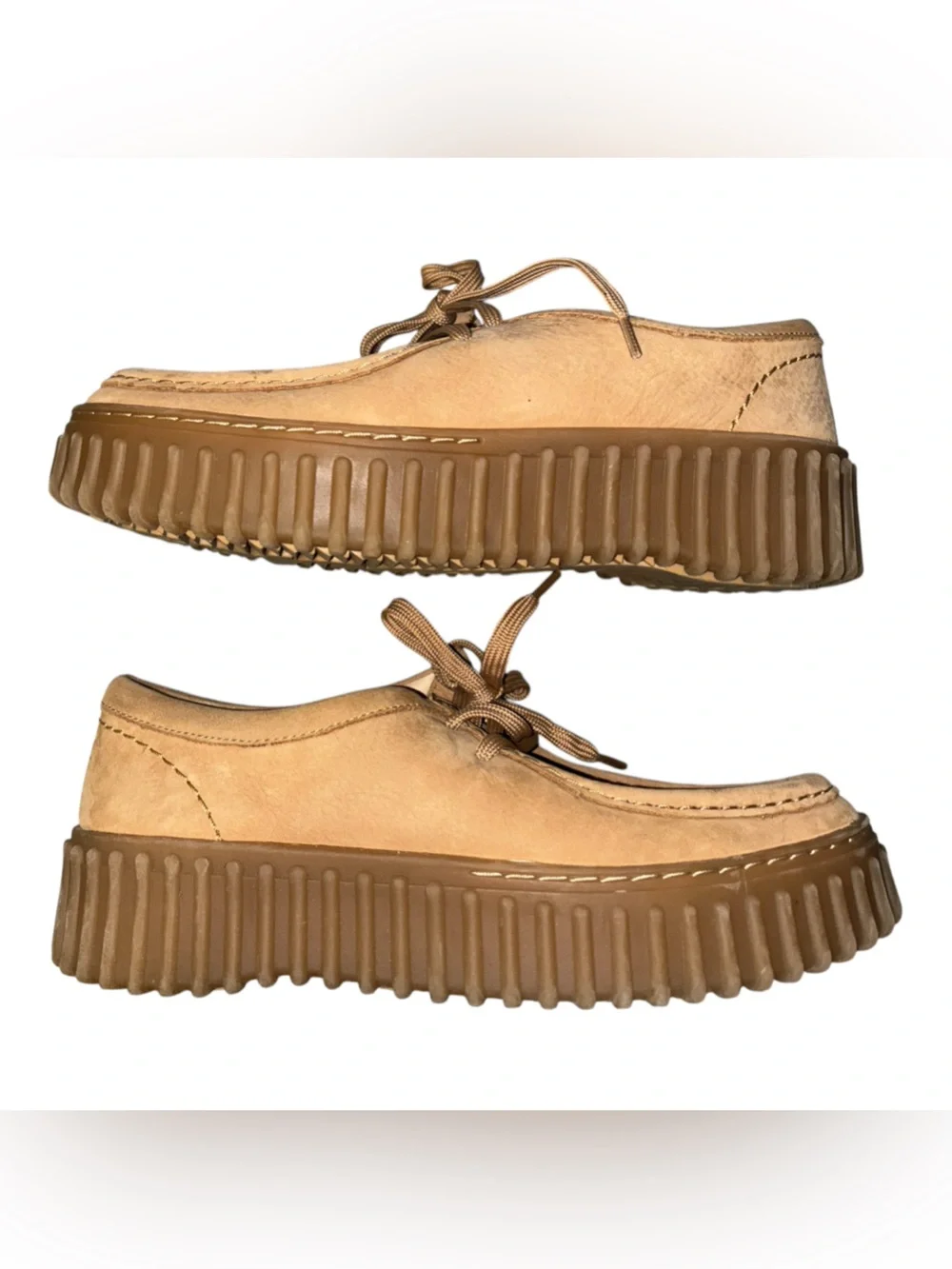 Clarks Torhill Bee tan Suede Wallabee Chukka Shoe 7.5